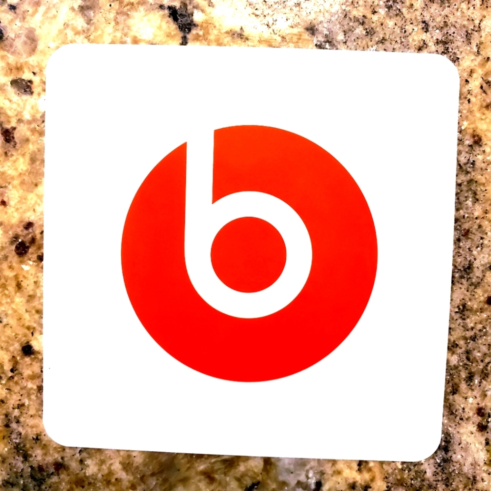 Beats By Dre Original Round Red Logo Sticker Decal 3"‎ Brand New